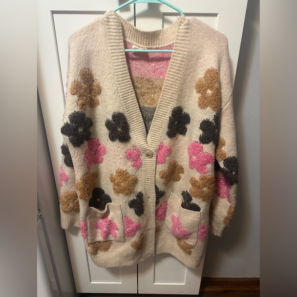 BiBi Sweaters - Bibi Floral Cardigan